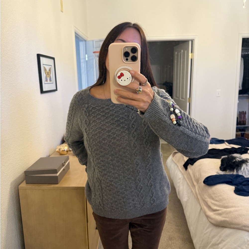PENDLETON Charcoal grey lambs wool Crewneck Sweater XL